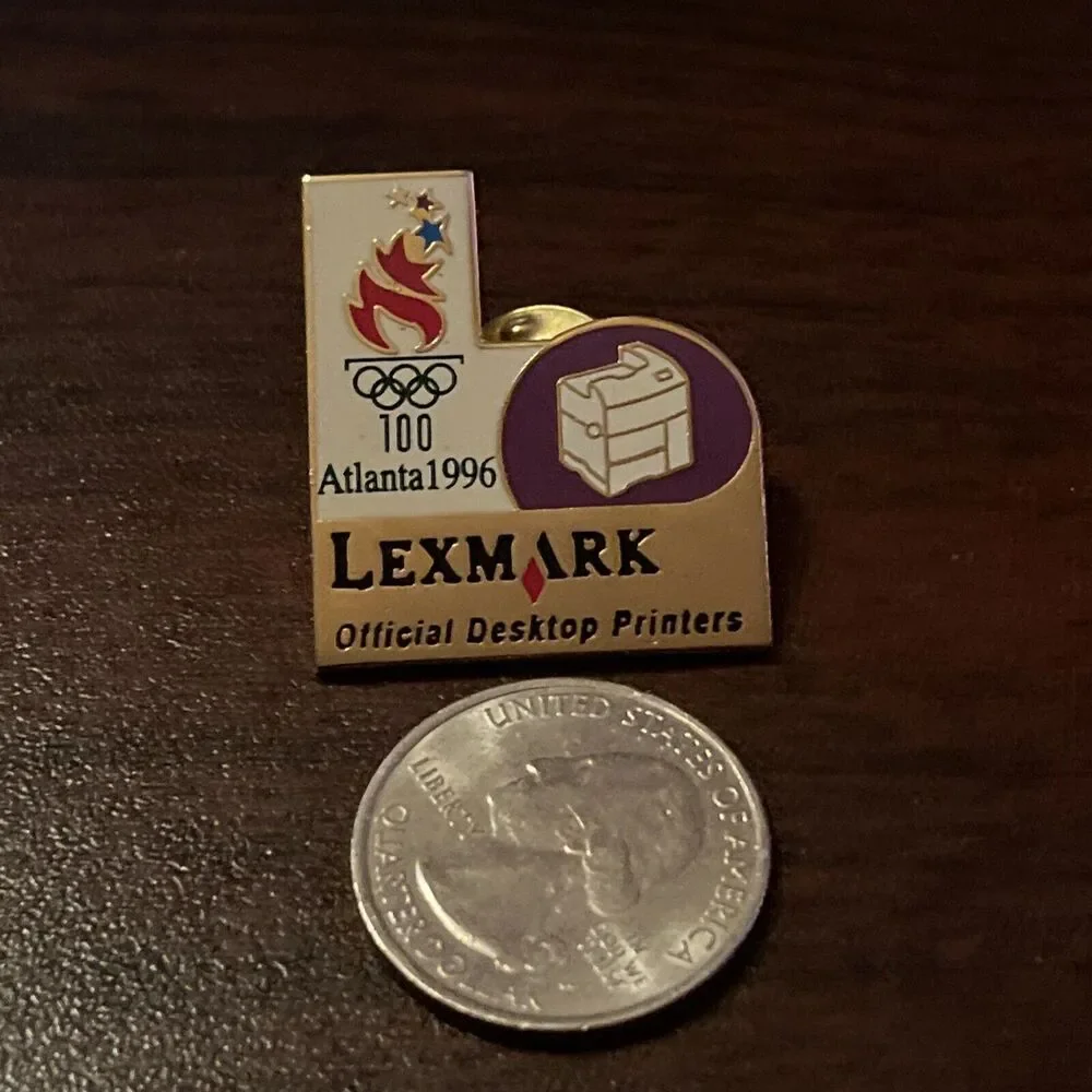 1996 Atlanta Olympics Lexmark Official Desktop Printers‎ Lapel Hat Pin